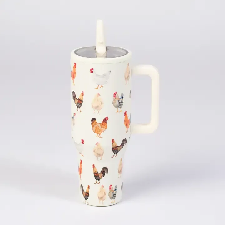 Chicken 40oz Spill Proof Insulated Tumbler
