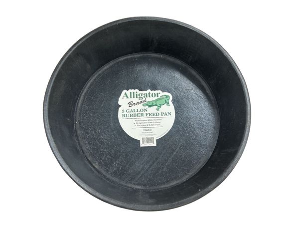 Alligator Brand Rubber Feed Pan - 3 Gal