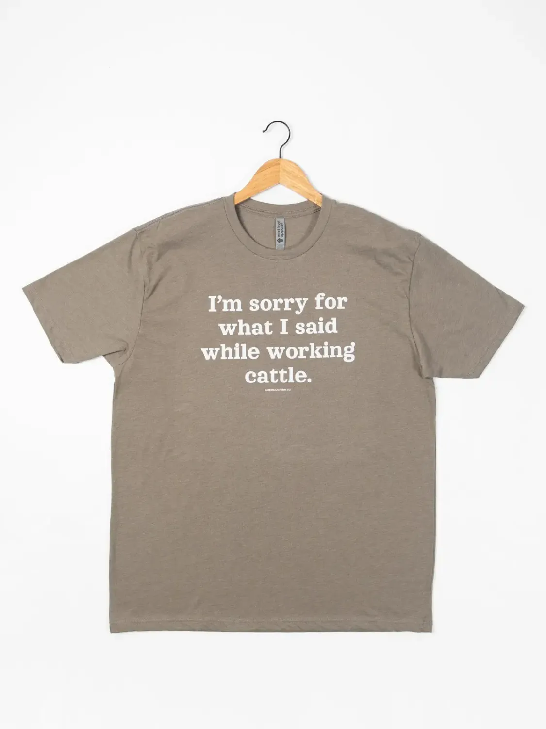Western 'sorry For What I Said Working Cattle' Graphic Tee, Size: Large
