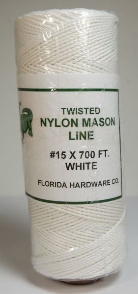 Twisted Nylon Mason Twine-White #15 x 350ft