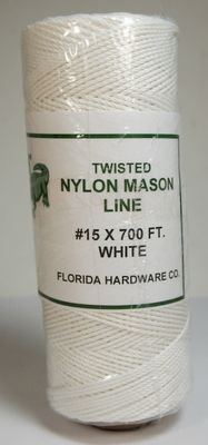 Twisted Nylon Mason Twine-White #15 x 350ft