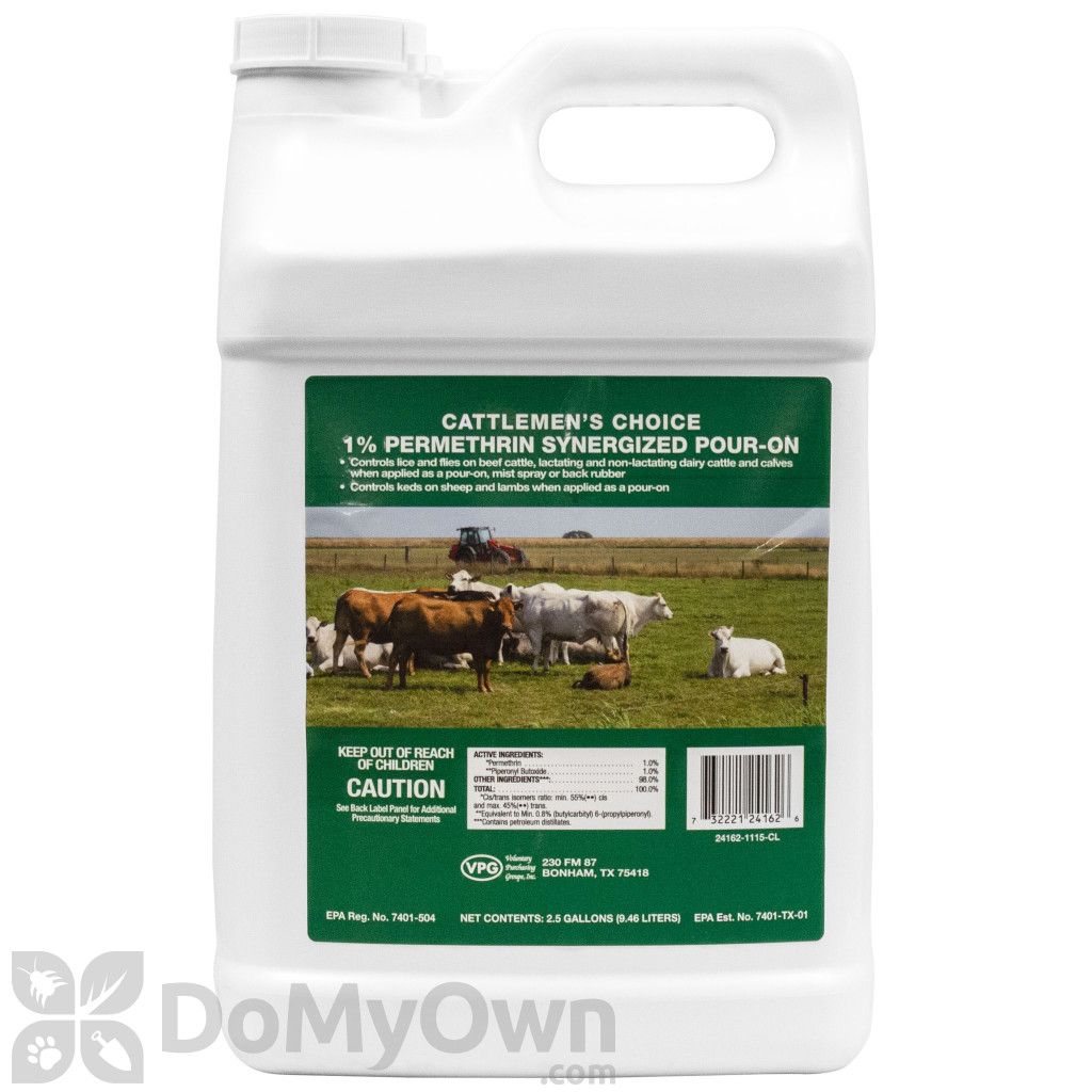 Cattlemen's Choice 1% Permethrin Synergized Pour - On 2.5 Gal