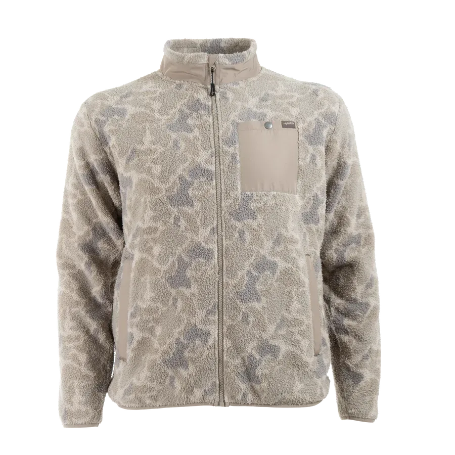 Men's Crater Valley Full Zip Fleece Jacket, Color: Woodland Deadwood Khaki / Fallen Rock, Size: Medium