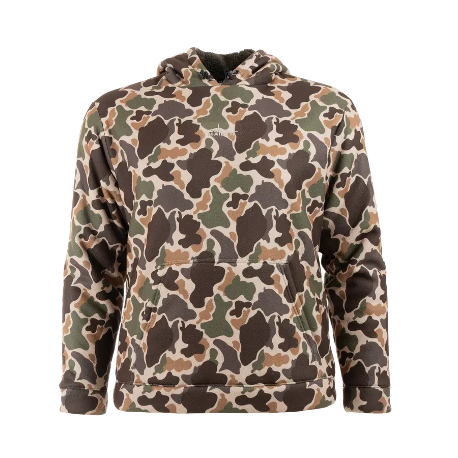Men's Bowstring Sherpa Hoodie Woodland Vintage Camo Wren-Mini, Size: Medium
