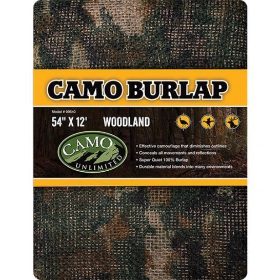 Camo Systems Woodland Burlap Blind Making Material - 12ft x 54in