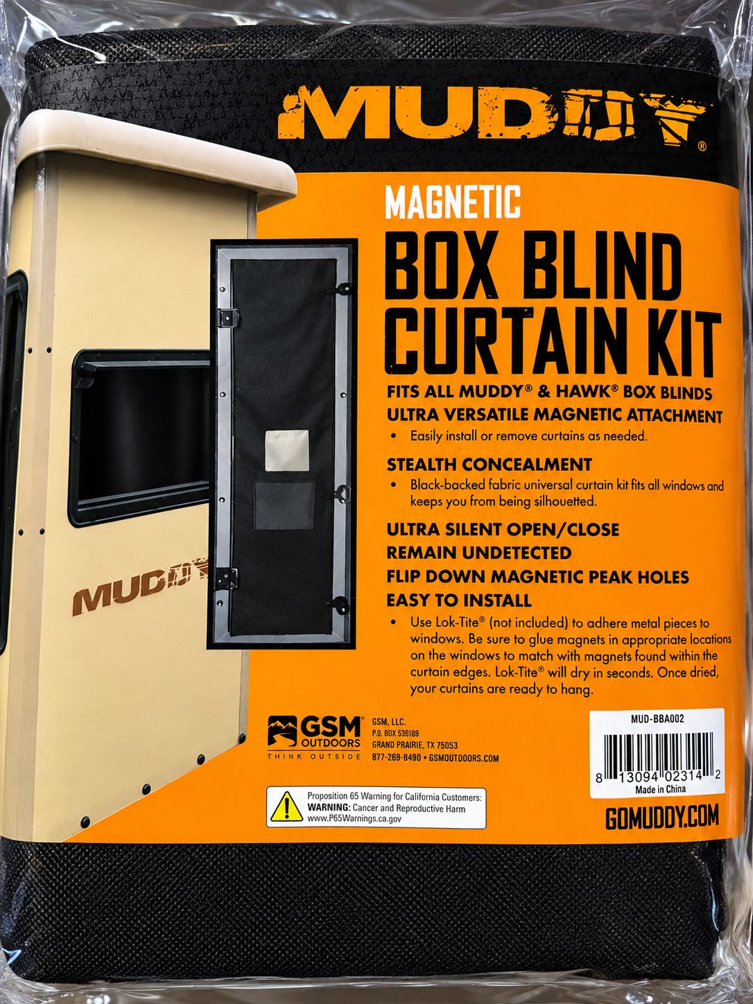 Muddy Universal Box Blind Magnetic Window Curtain Kit