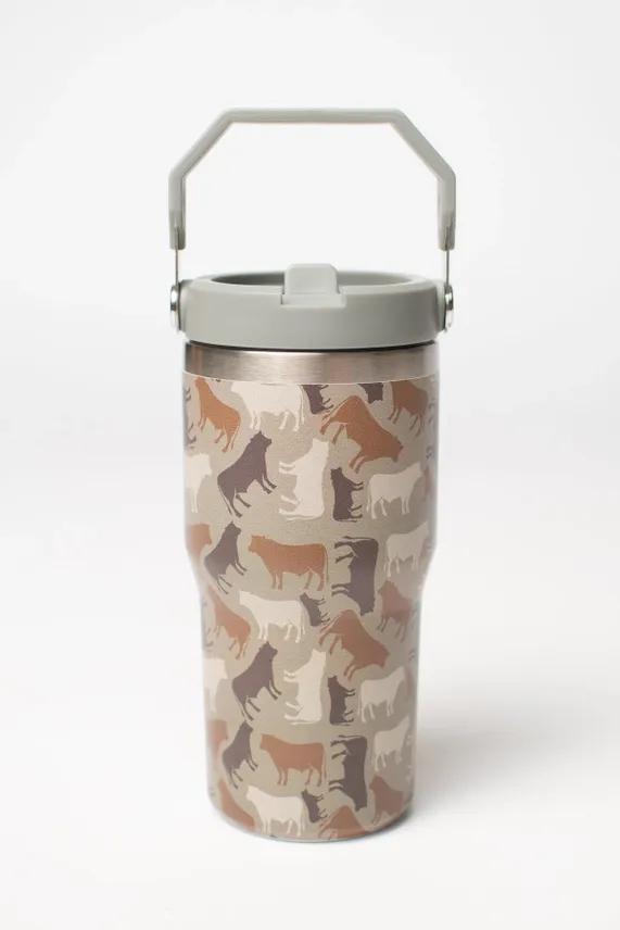 Cow Camo™ 20oz Kids Bucket Handle Tumbler