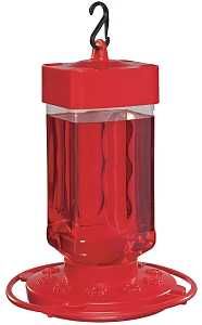 Daisy First Nature Bird Feeder, 32 oz, Plastic, Bright Red