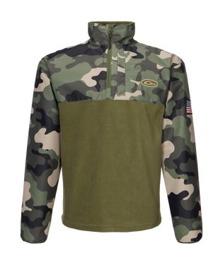 1/4 Zip Refuge Eqwader, Color: Woodland Camo, Size: SML