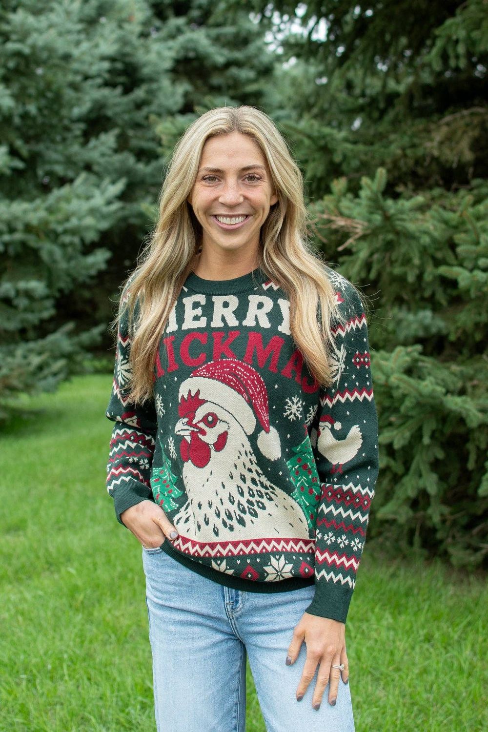 'Merry Chickmas' Knit Sweater, Size: S/M
