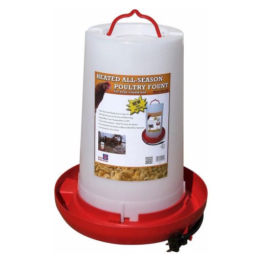 Farm Innovators HPF-100 Heated Plastic Poultry Fountain  3 Gallon