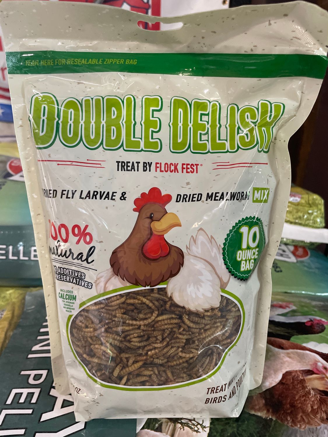Double Delish Mix Mealworms, Fly Larvae 10oz