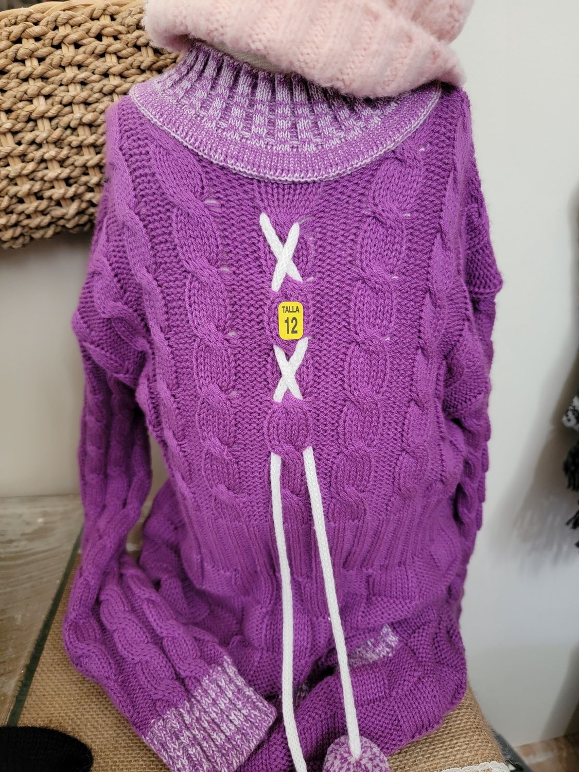 Alpaca Children's Sweater, Colour: Purple
