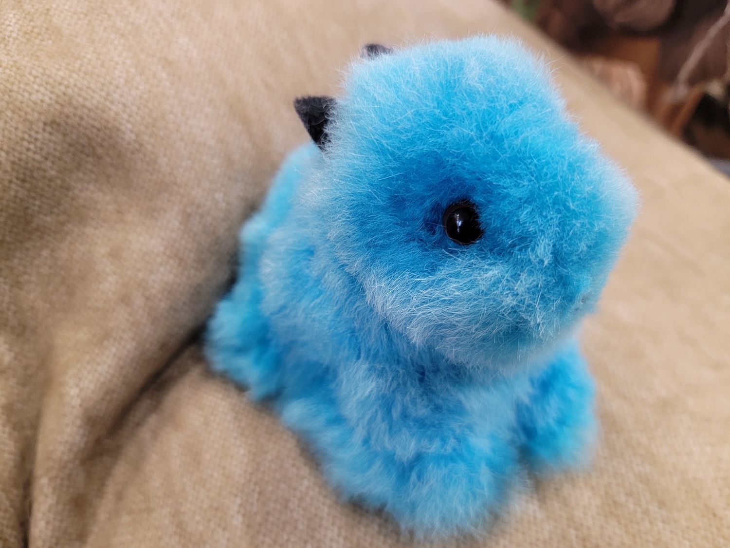 Alpaca Bunny, Colour: Blue, Size: 5.25 "