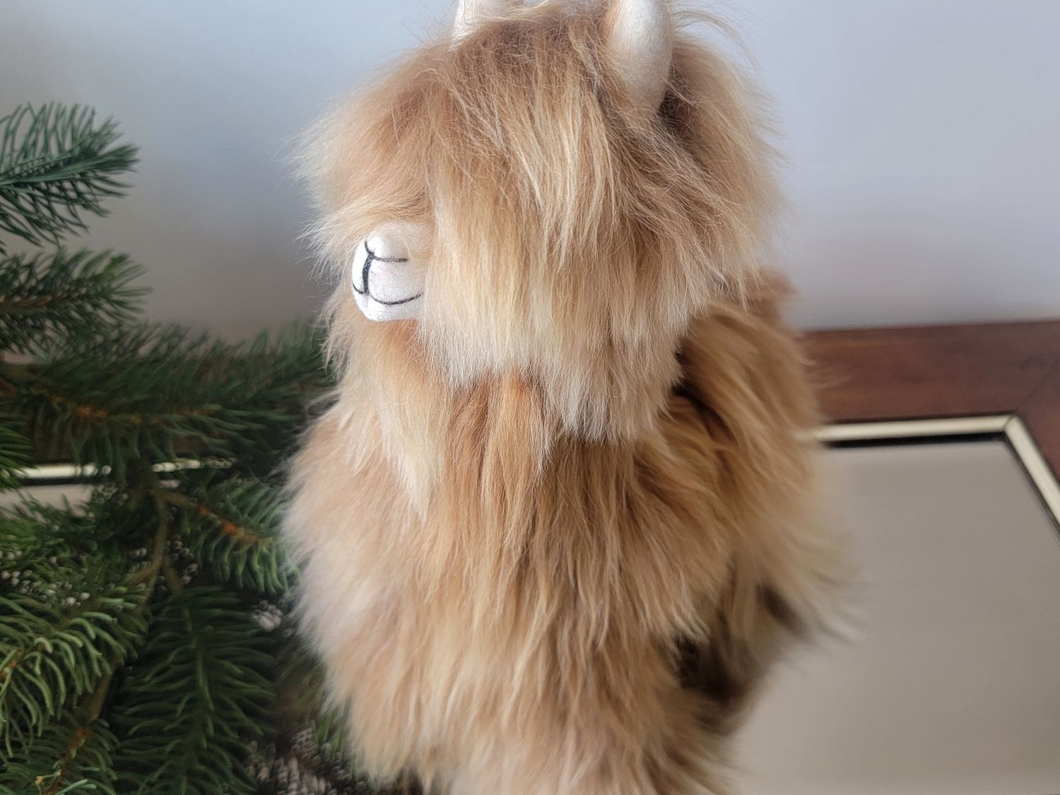 Suri Alpaca Toy, Colour: Light Brown, Size: 13 inch
