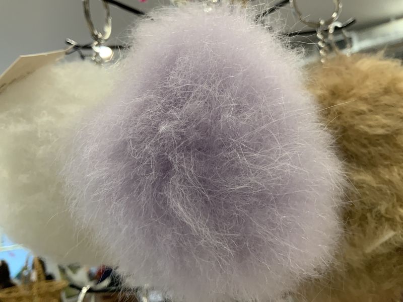 Alpaca Puffball Keychain