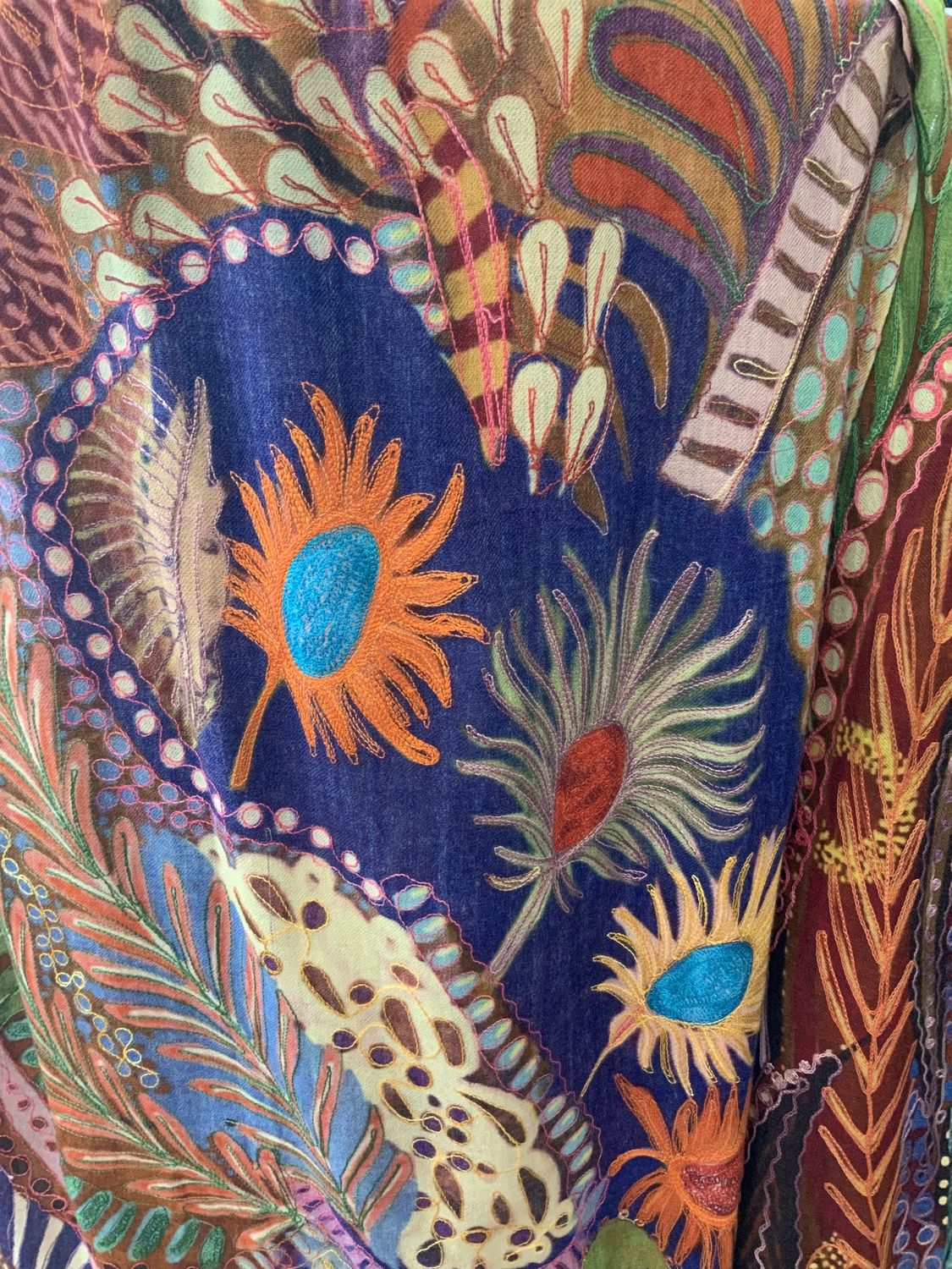 100 % Wool Shawl with hand stitching 100 % Wool Shawl with hand stitching