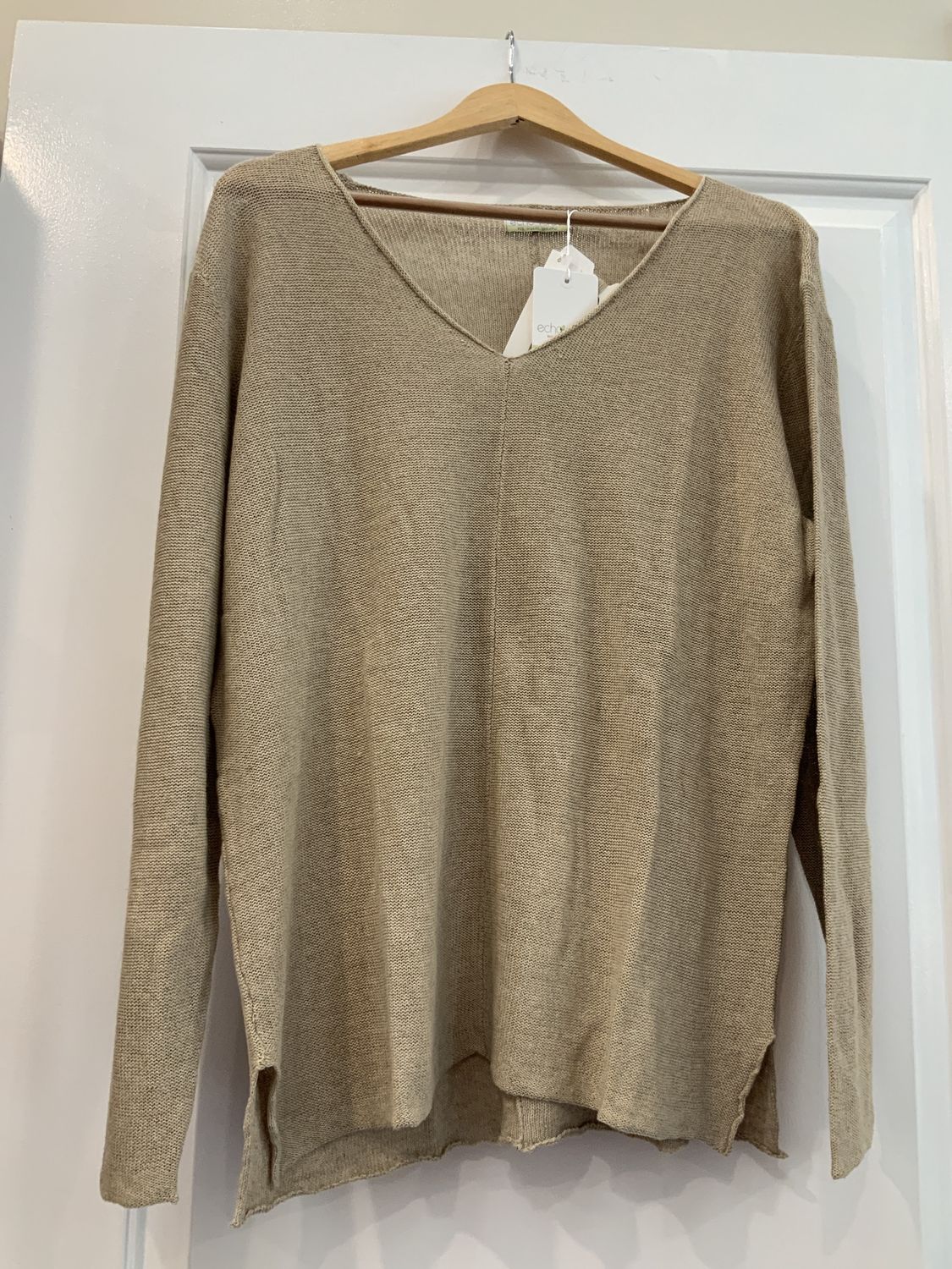 Beachy V Neck, Color: Natural, Size: Medium