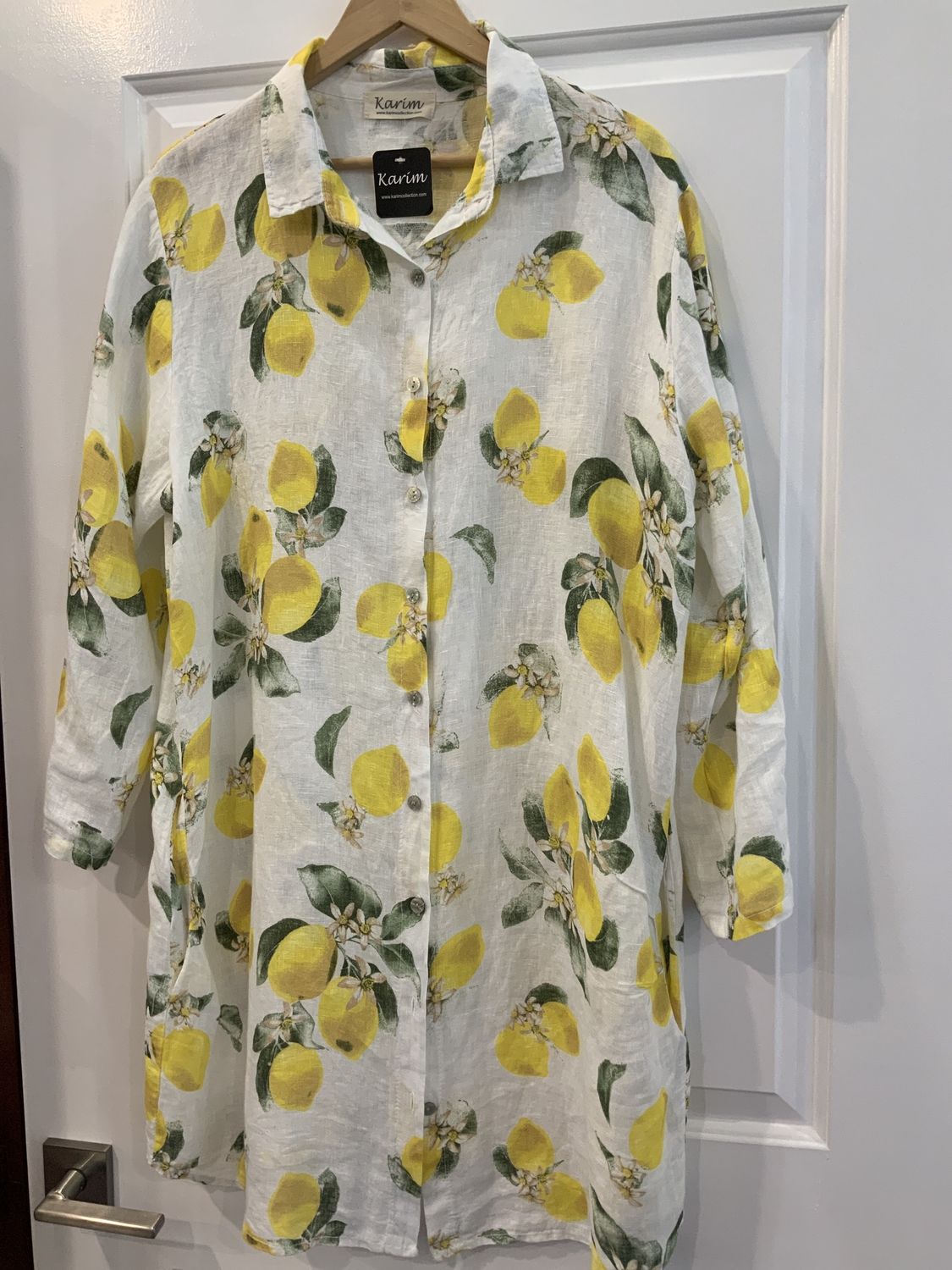 Karin Lemon Buttondown Dress