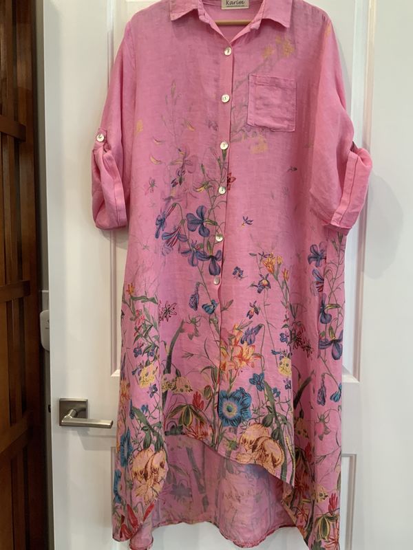 Karin Long Coat Dress Wildflower Print