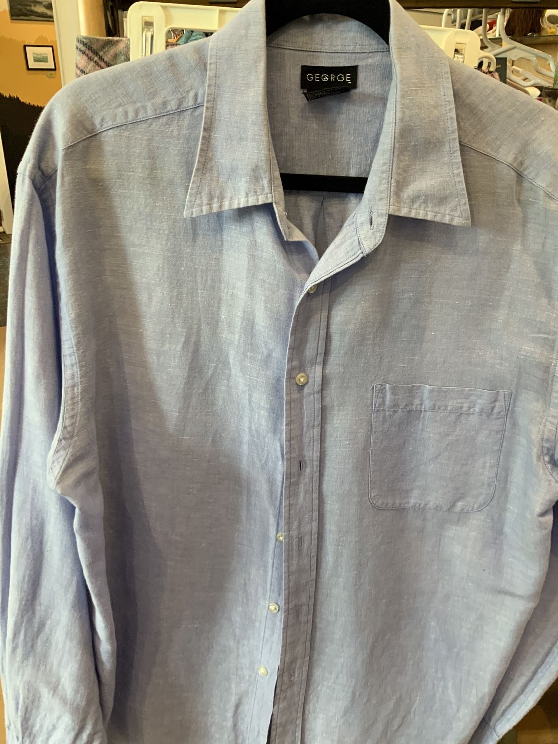 Joyfully Blue Days Men’s Dress Shirt Joyfully Blue Days Men’s Dress Shirt
