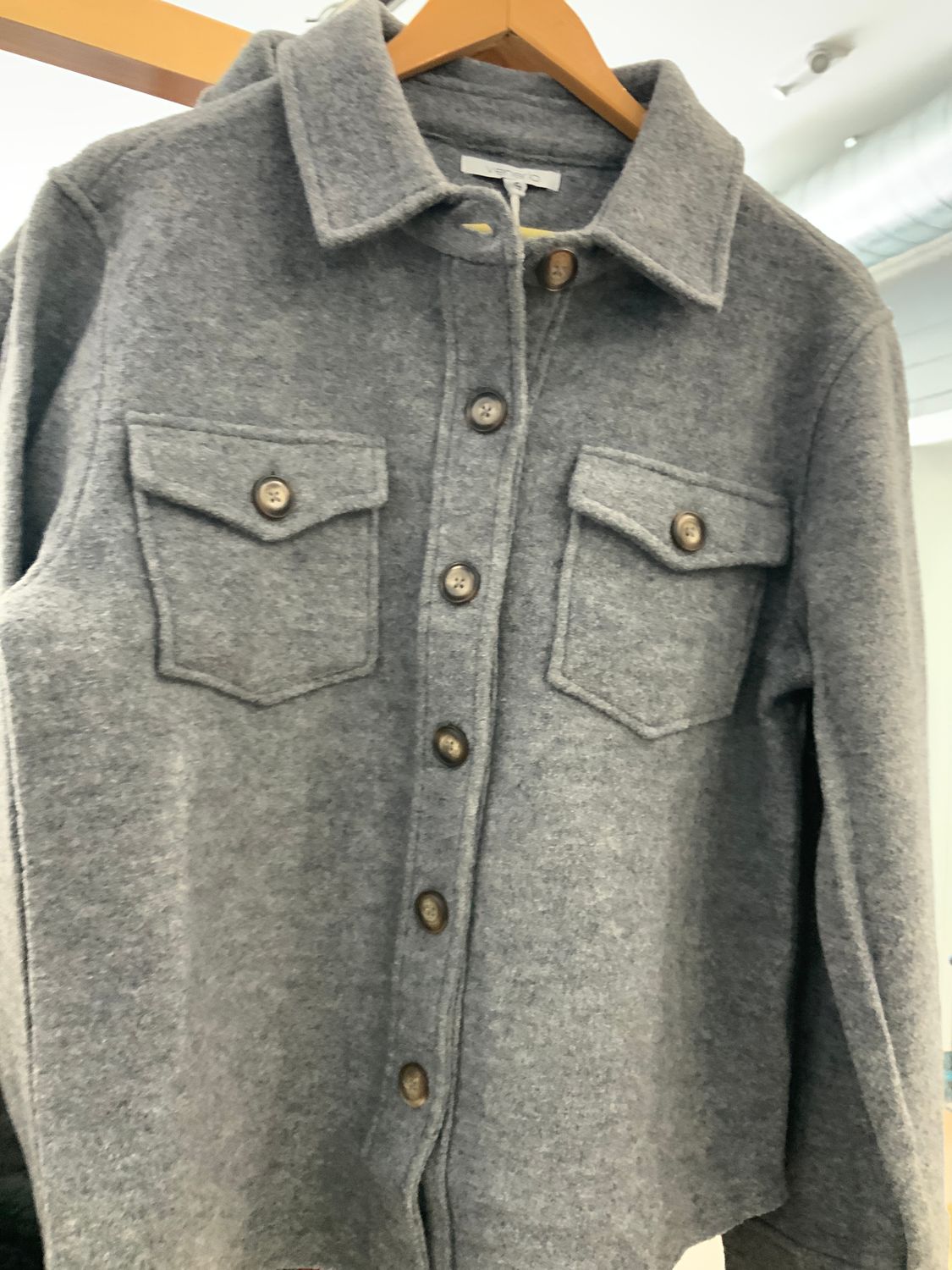 Grey Wool Jacket, Size: Small