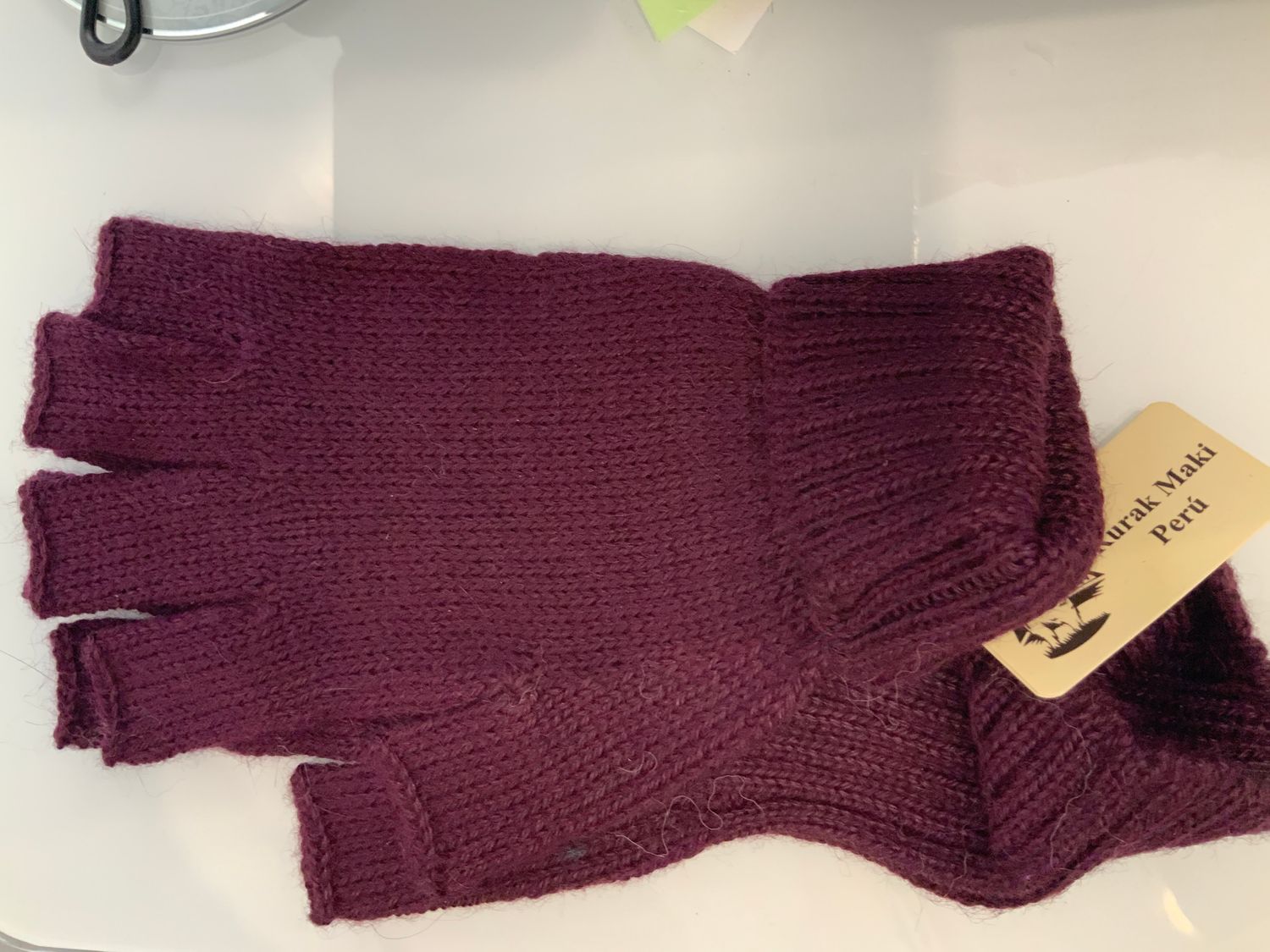 Fingerless Gloves with Cuff RMP, Color: Burgundy