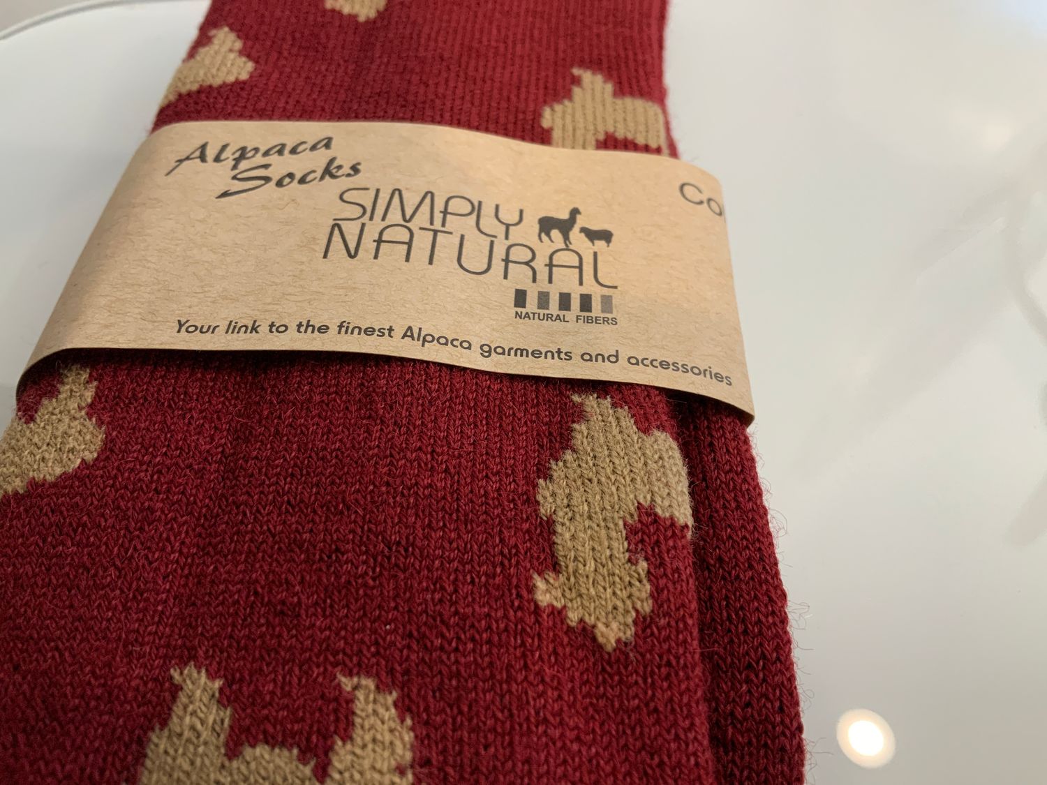 Simply Natural Alpaca Socks Thin Field of Alpaca, Size: Medium