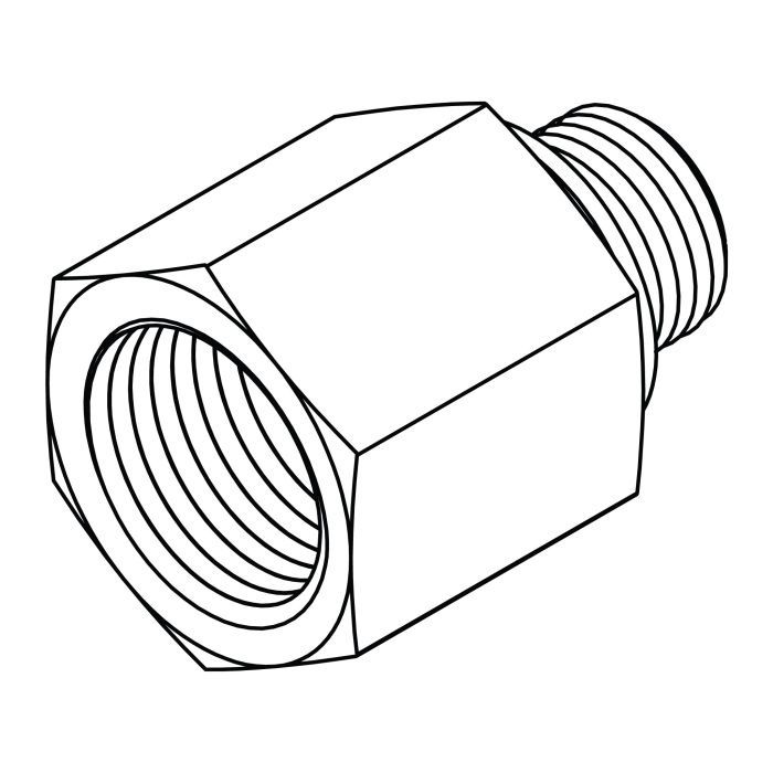 MALE METRIC PORT - NPT FEMALE RIGID (50HN) (7455) (7045)