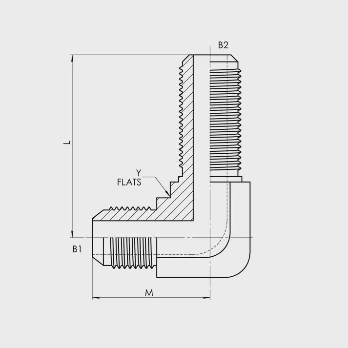MJ-MJ BULKHEAD 90 ELBOW STAINLESS (SS2701)