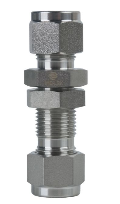 DIN BULKHEAD UNION W/ LOCKNUTS (60CC)