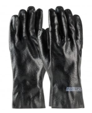 PIP ProCoat 58-8030R Black Universal Supported Chemical-Resistant Gloves - 12 in Length - Rough Finish