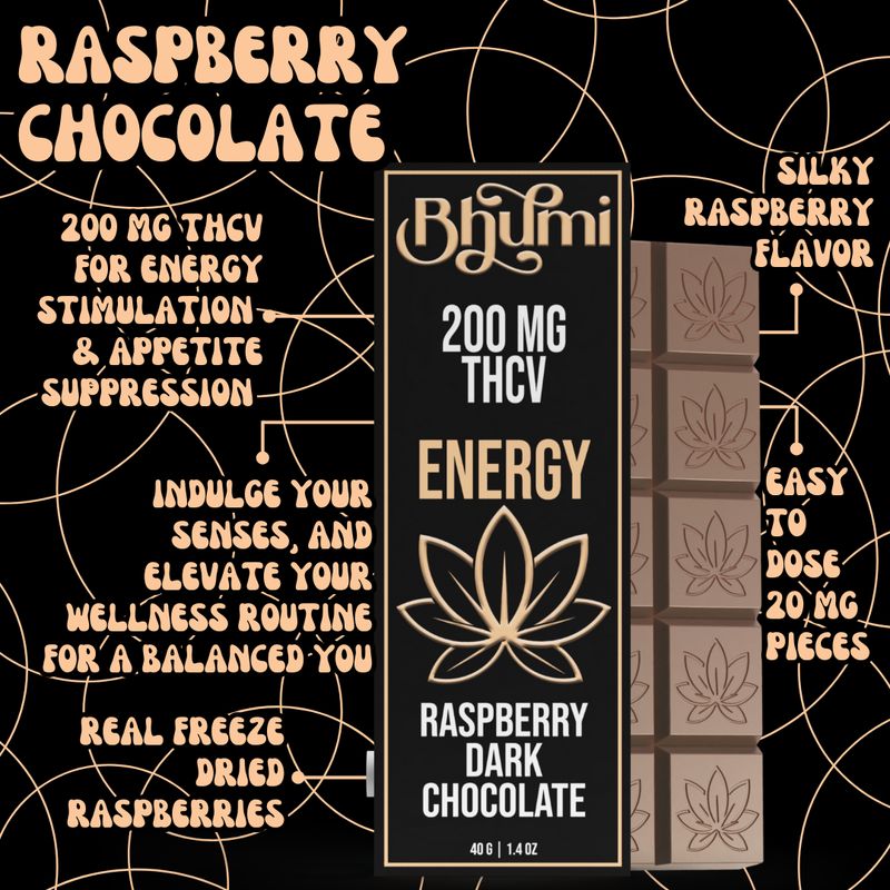 Raspberry THCV Dark Chocolate Bar