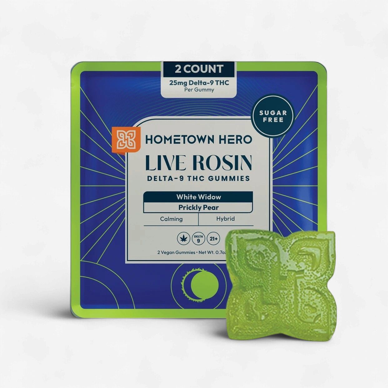 Sample Sugar Free Prickly Pear Hybrid White Widow 25mg D9 Live Rosin