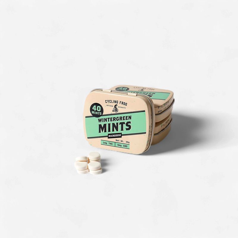 Wintergreen Microdose Mints 1mg D9 &amp; 5mg CBD