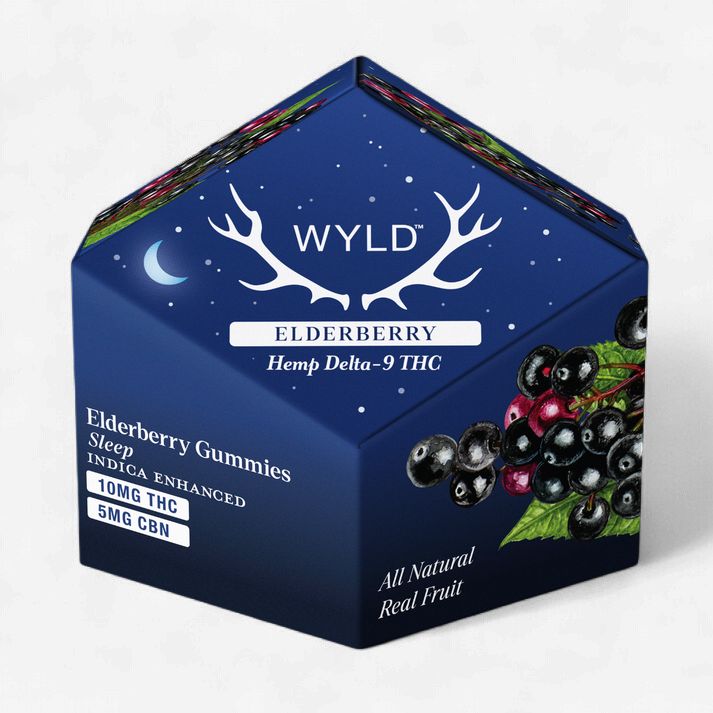 Elderberry Sleep 10mg D9 &amp; 5mg CBN Indica Enhanced Gummies