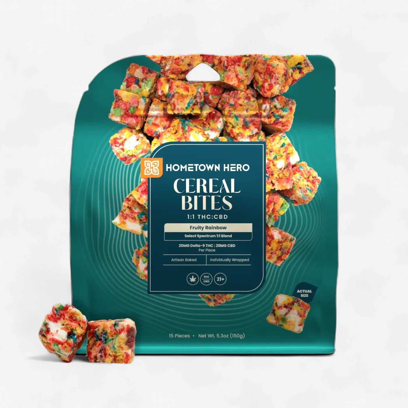 Cereal Bites Fruity Rainbow with 20mg D9 &amp; 20mg CBD