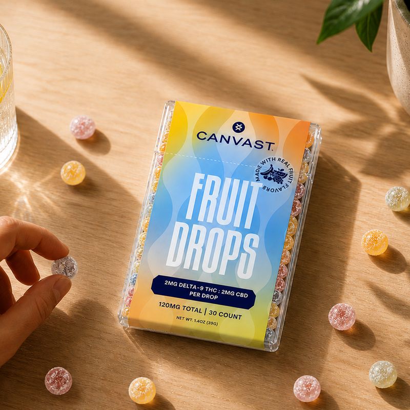 Microdose Fruit Drops 2mg D9 : 2mg CBD