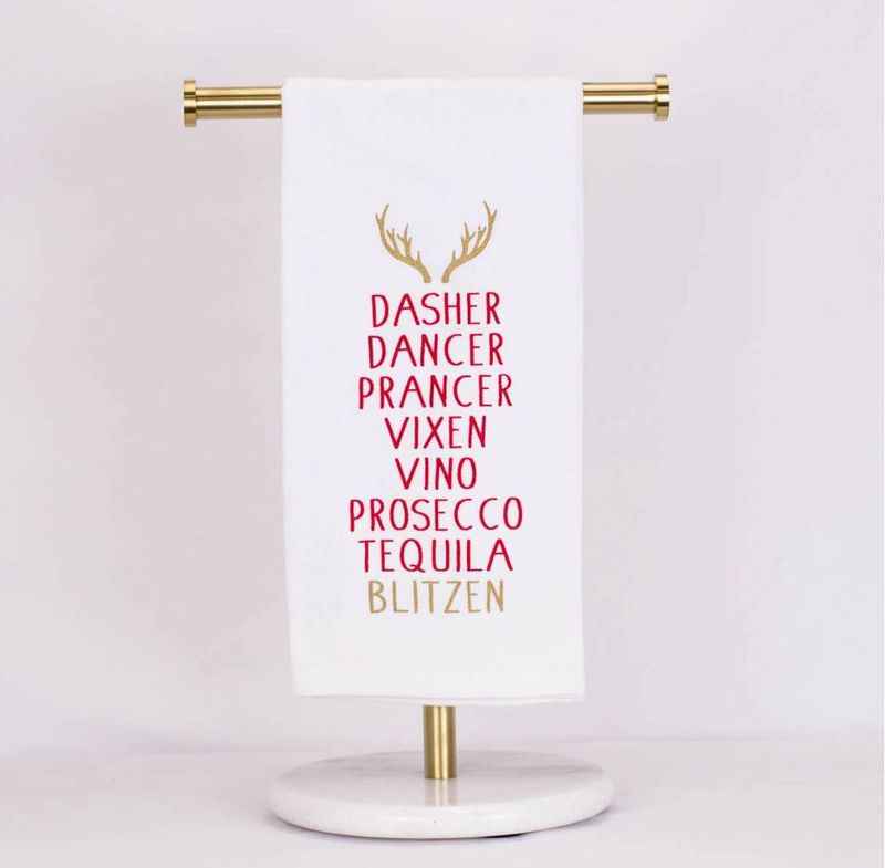 Blitzen Christmas Hand Towel
