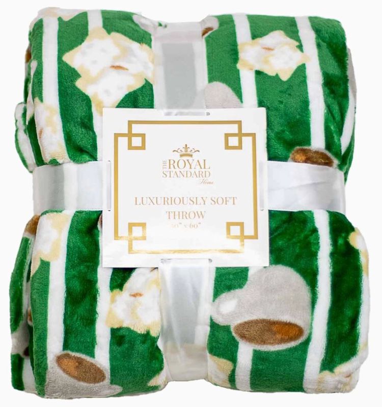 Beignet Throw Green/White