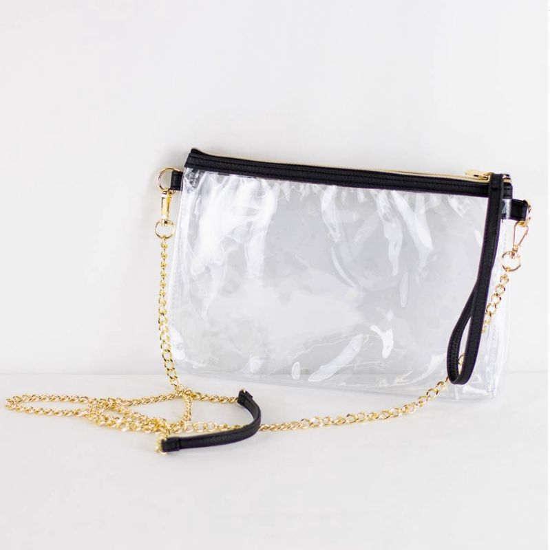 Candace Double Zip Clear Crossbody