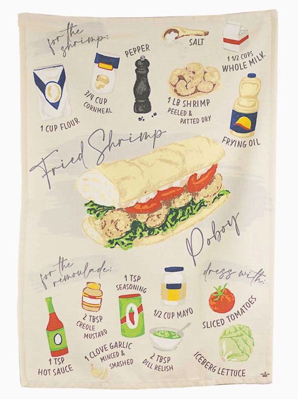 Fried Shrimp Poboy Recipe Hand Towel