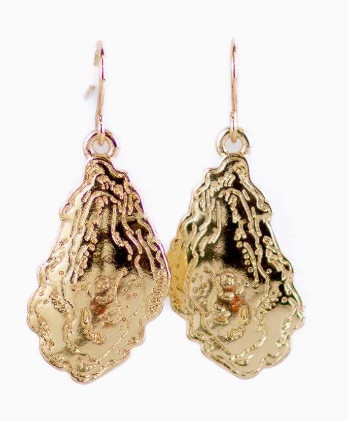 Oyster Earrings Gold