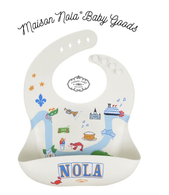 NOLA Map Silicone Bib