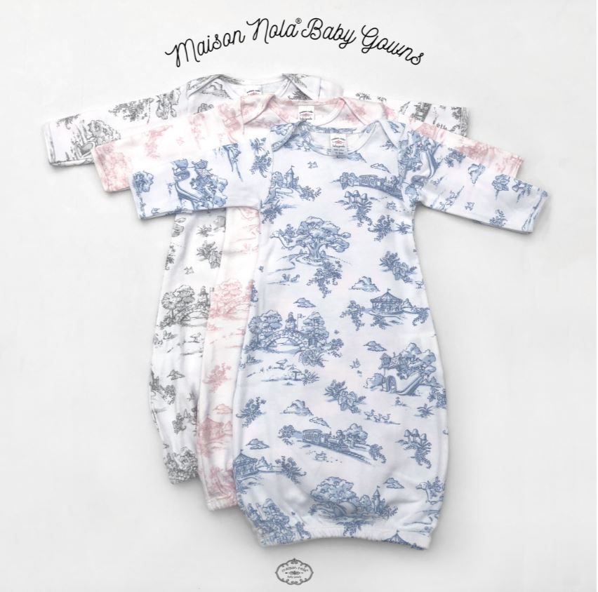Storyland Toile Infant Gown