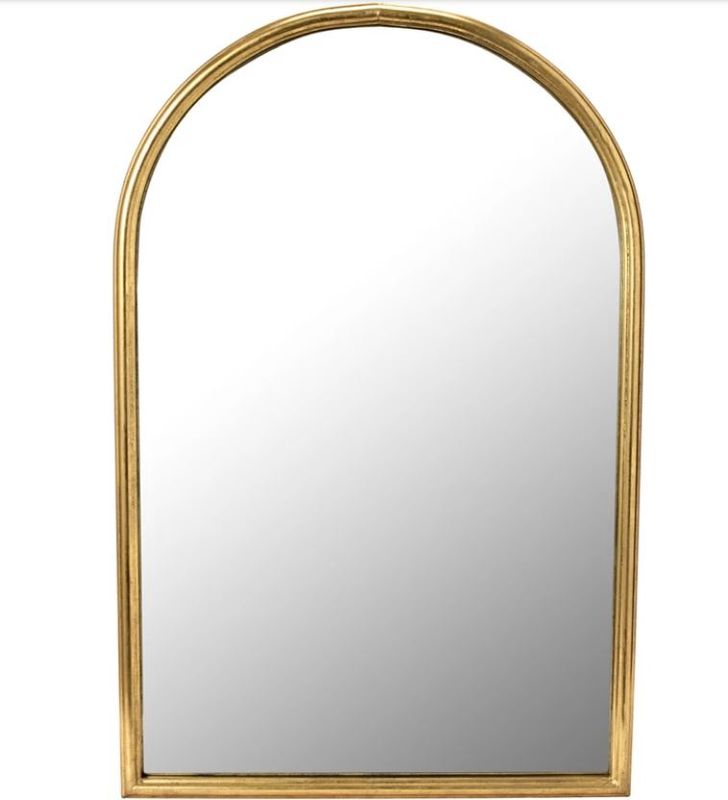 Arched Metal Framed Wall Mirror