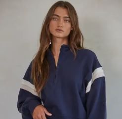 Knit Cotton Half Zip Up Pullover