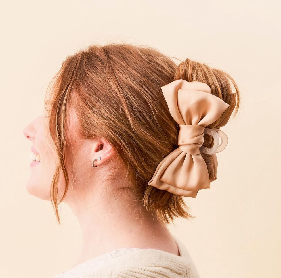 Satin Bow Claw Clip