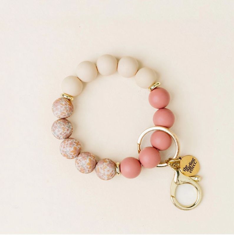 Hands-Free Keychain Wristlet-Mauve Muse