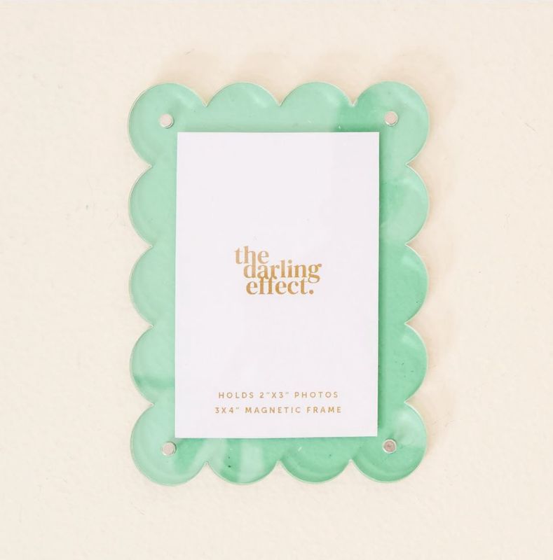 Mini Acrylic Picture Frame Magnet-Mint Green
